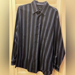 Van Heusen Men’s Dress Shirt XL Navy/Gray